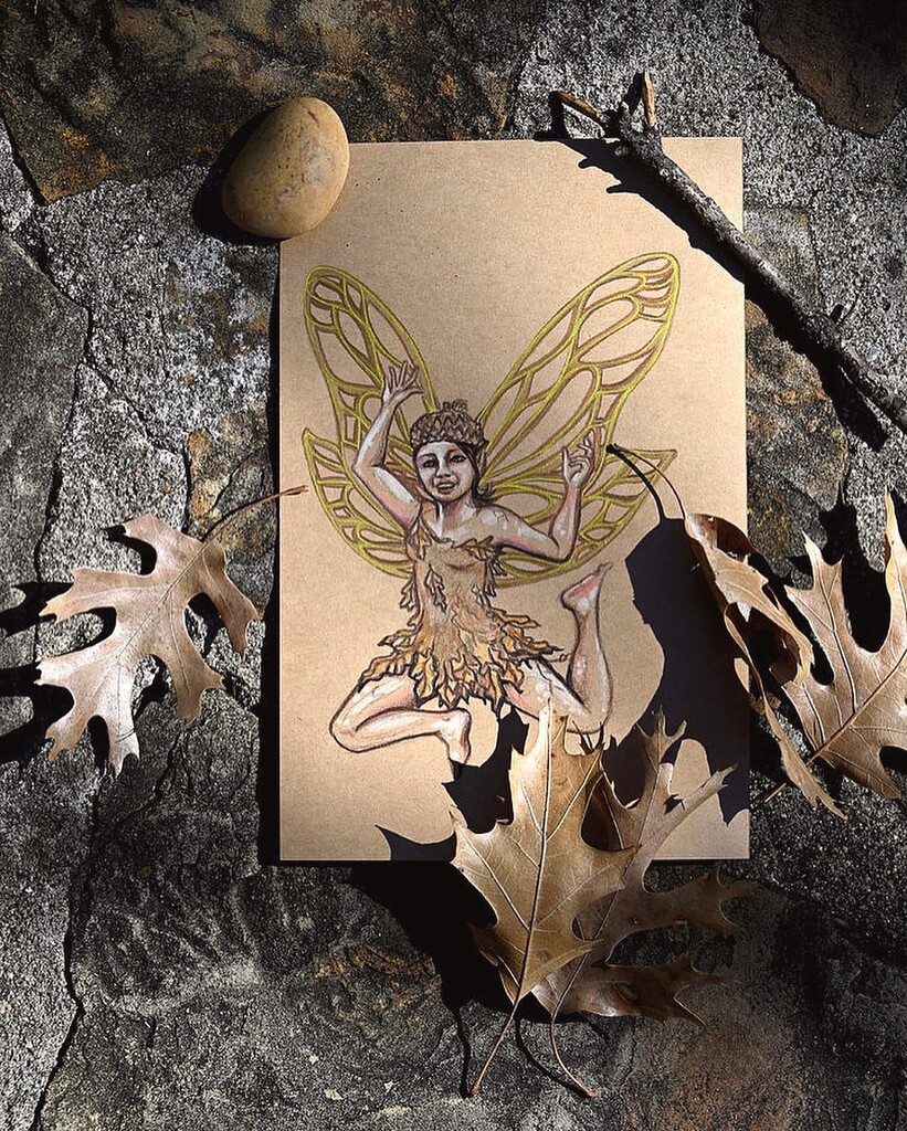 Acorn Oak Fairy  by metzpah