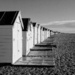 Beach Huts B&W by 4rky