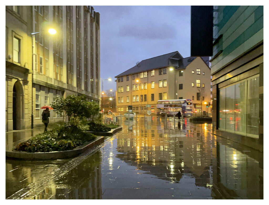 2022-02-04 Rain Slicked Streets by cityhillsandsea