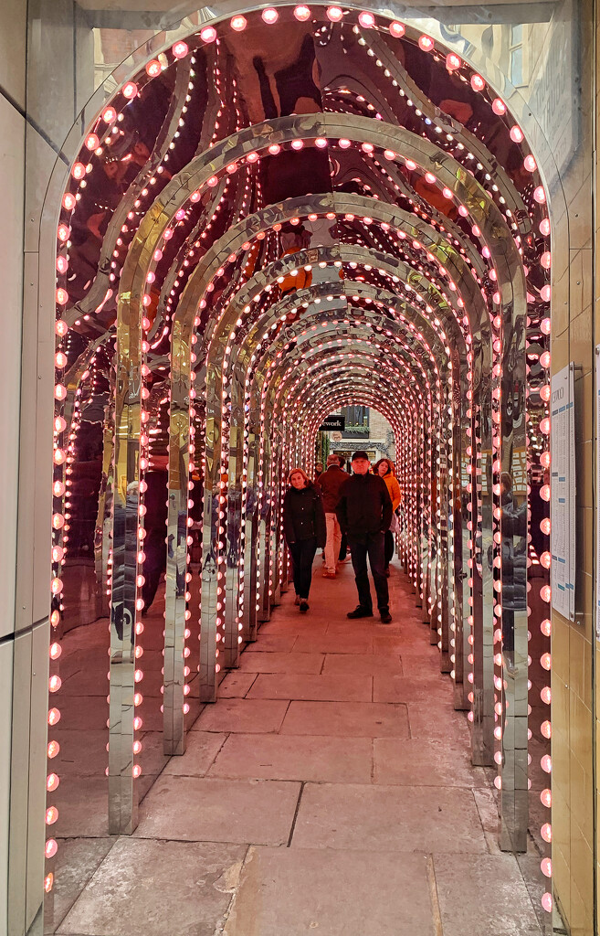 Tunnel of lights to Covent garden.  by cocobella