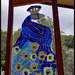 Glass on glass peacock mosaic by kerenmcsweeney