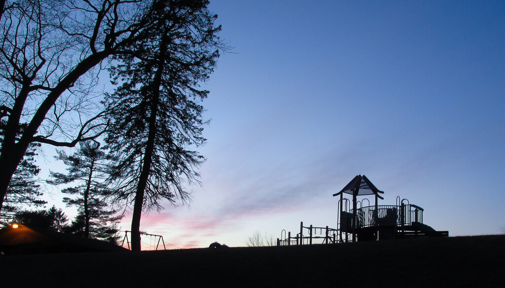 Playground at sunset by mittens