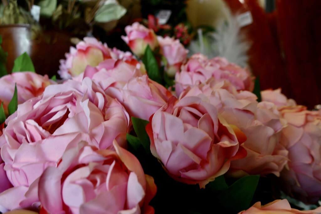 Silk roses by louannwarren