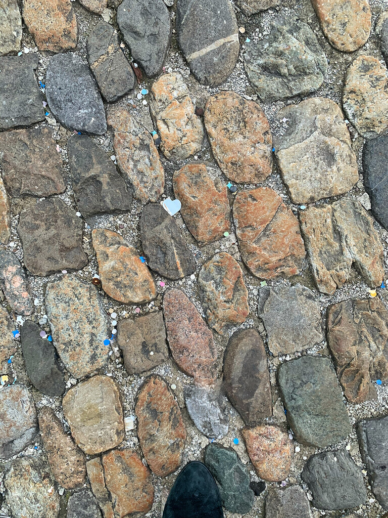 Tiny heart and cobblestones.  by cocobella