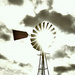 Windmill, Sun, Clouds by kareenking