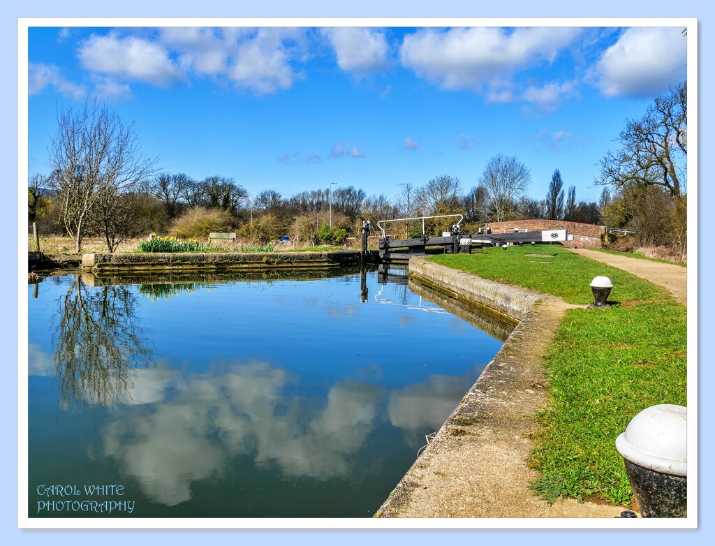 Canal Lock And Reflections by carolmw