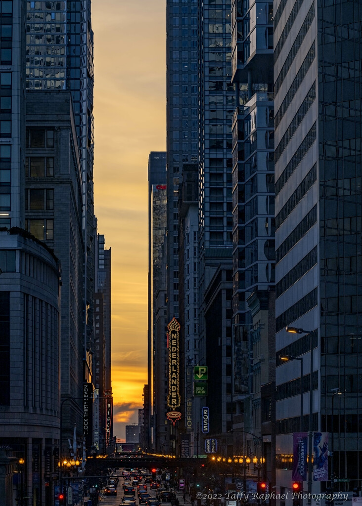 ChicagoHenge Behind the Clouds by taffy
