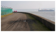23rd Mar 2022 - Cyclists and Ship