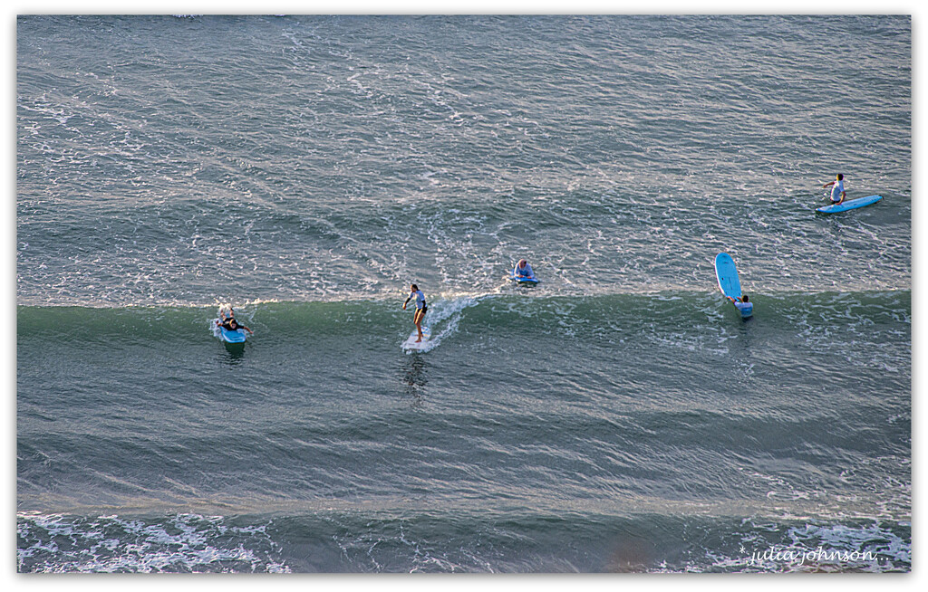 rainbow #25 Blue - Blue Surfers,blue boards and Blue water.. by julzmaioro