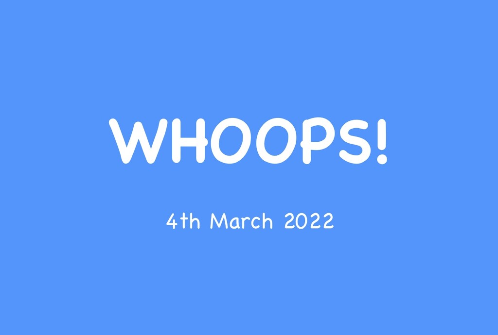 4th March 2022 by emmadurnford