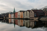 28th Mar 2022 - The piers and Nidaros Cathedral reflected in the river