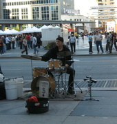 30th Mar 2022 - Music #5: Drummer in Dundas Square, Toronto