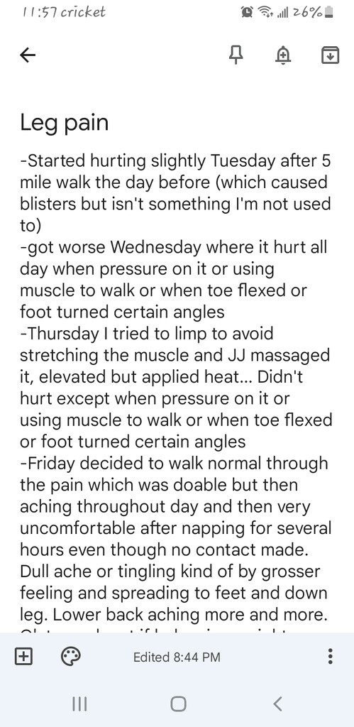 Leg really hurting :( by jill2022