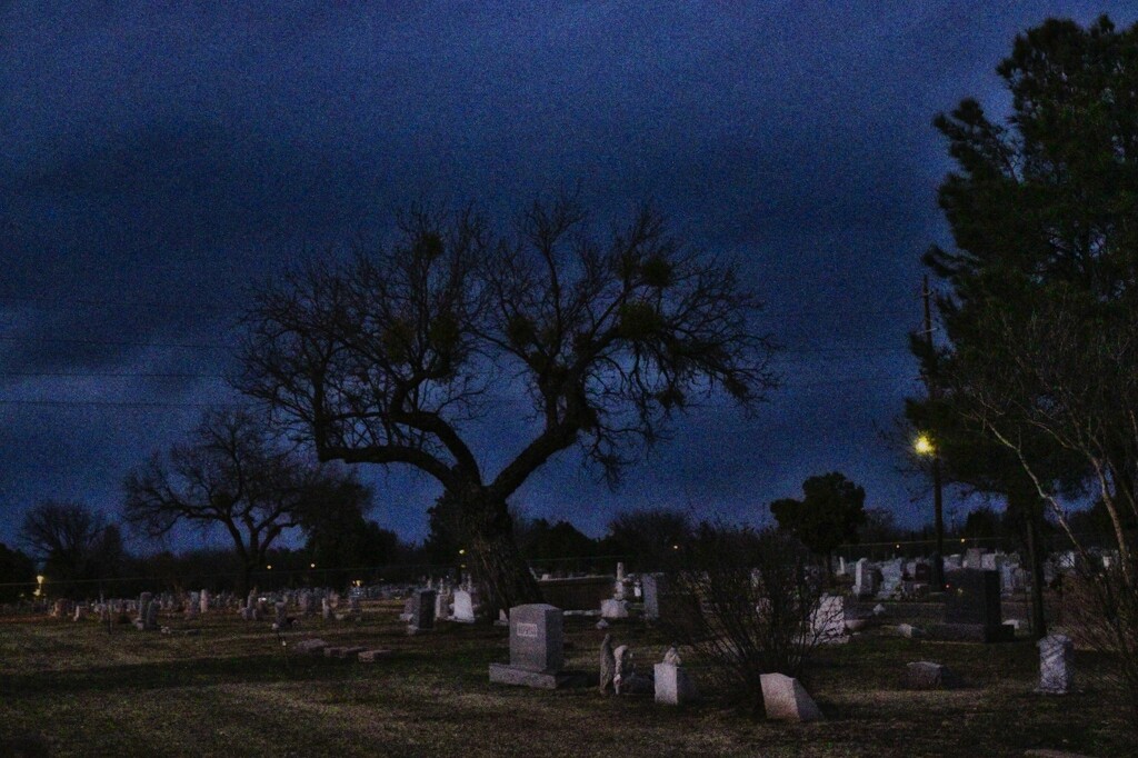 Cemetery at Night by judyc57