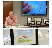 6th Apr 2022 - Water color demonstration at our library