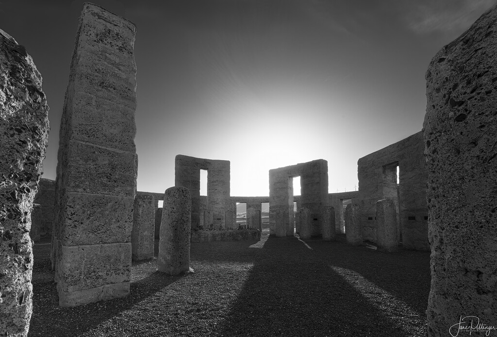 Black and White Stonehenge  by jgpittenger