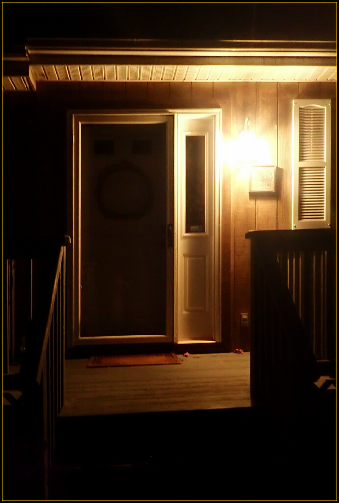 The Front Door at Night by olivetreeann
