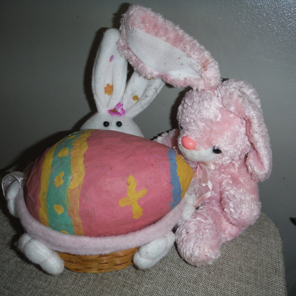 Pink #2: Bunnies and Egg by spanishliz