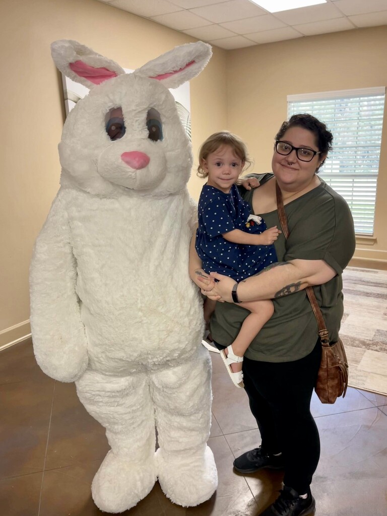 Lorelai met the Easter Bunny today! by nicoleratley