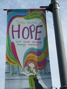 19th Apr 2022 - Hope. A banner on Blackburn Road.