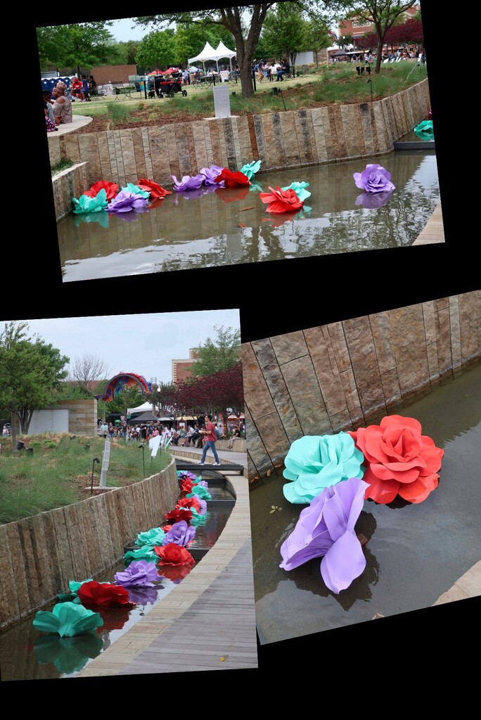 “Flowers” floating in the moat by louannwarren