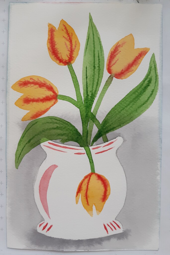 Loose tulips with rigour brush by artsygang