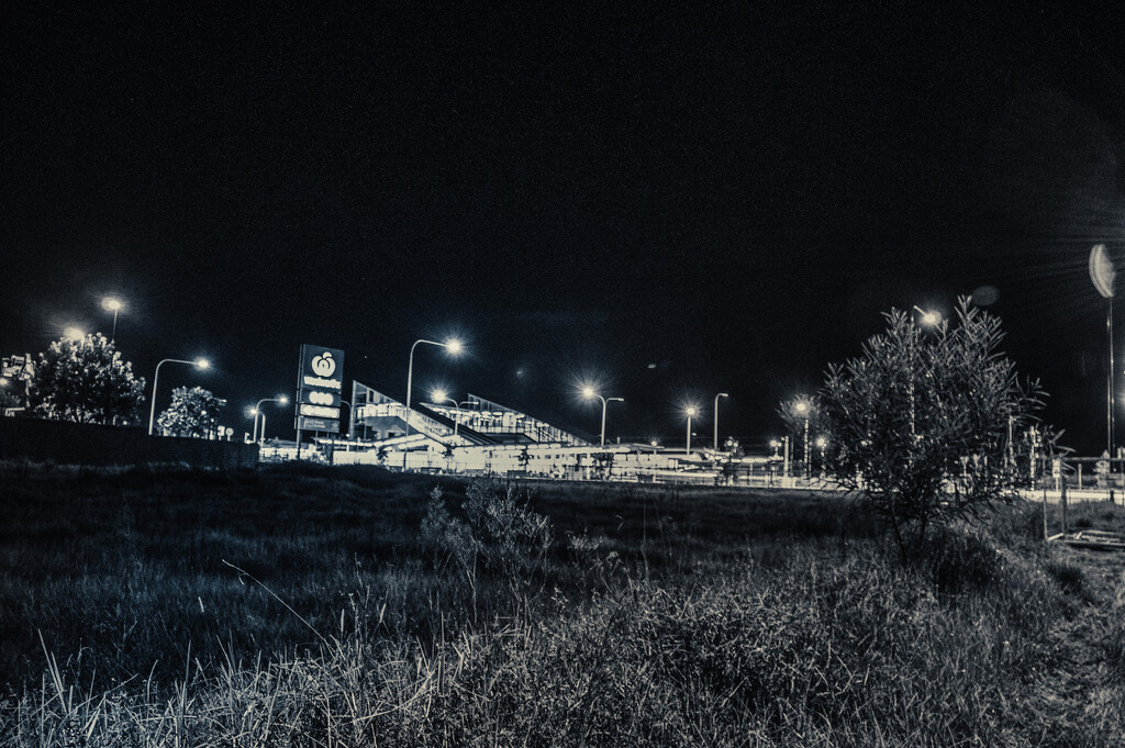 train station at dark by mumuzi