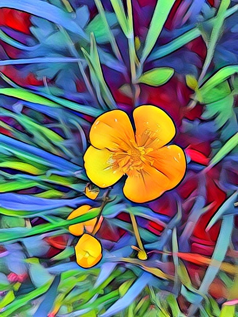 Abstract buttercup by pandorasecho