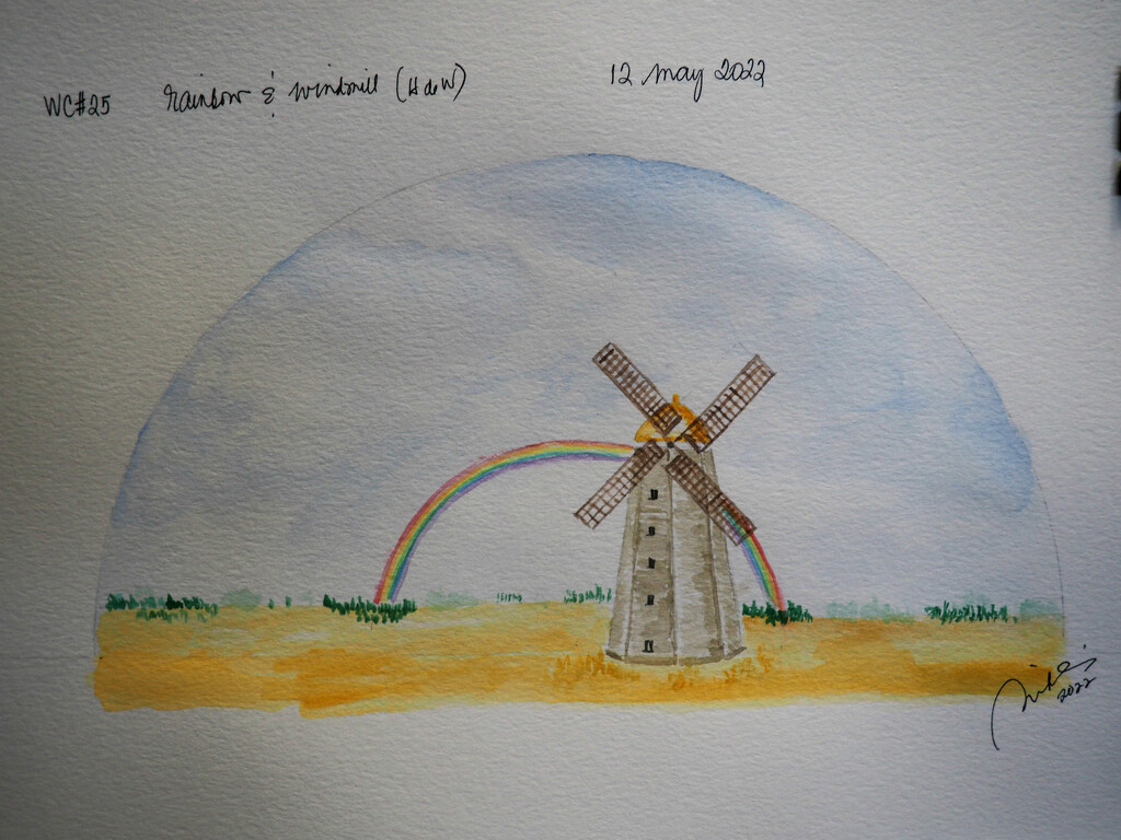 windmill and rainbow by artsygang