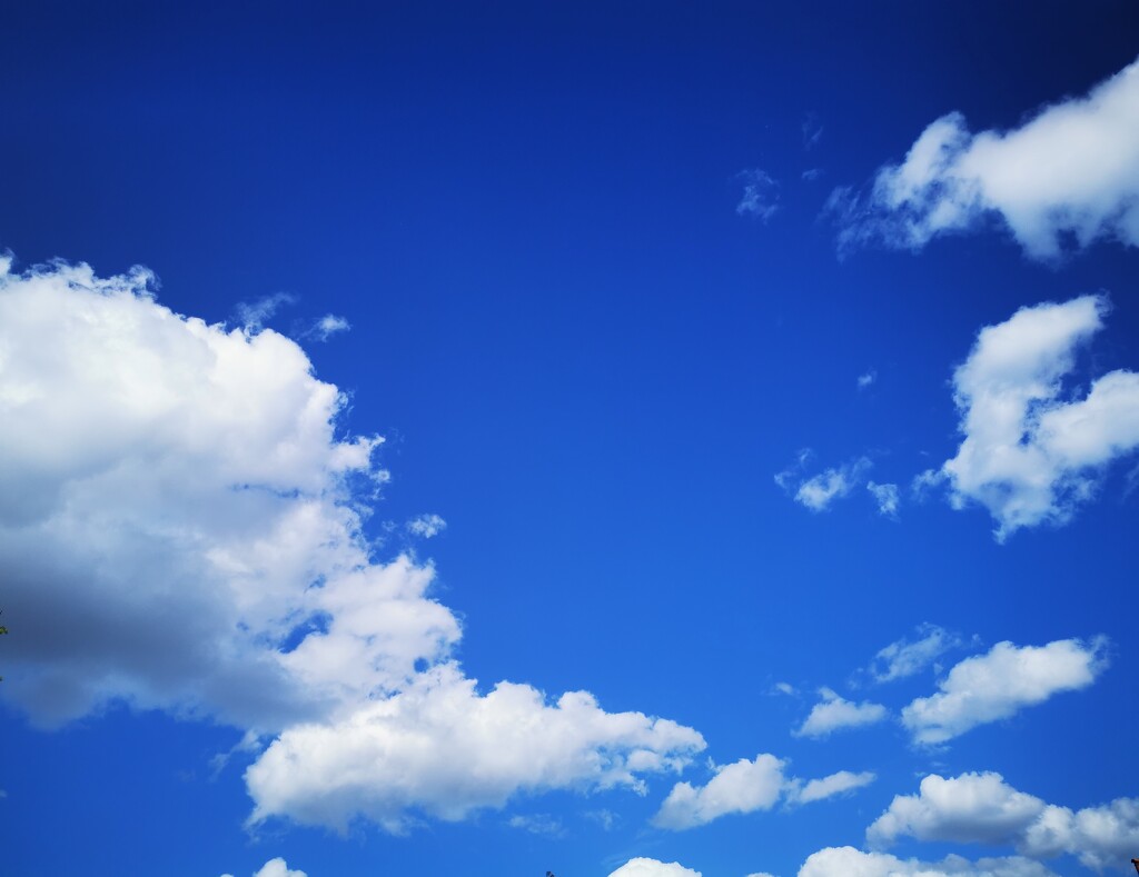 Fluffy white clouds &Blue Skies  by plainjaneandnononsense