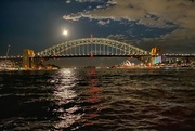 16th May 2022 - Full moon lighting up Sydney Harbour Bridge…