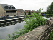 18th May 2022 - Canal side. Two boats and tabby cat on old wall.