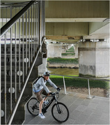 21st May 2022 - Cyclist under the Tay Road Bridge