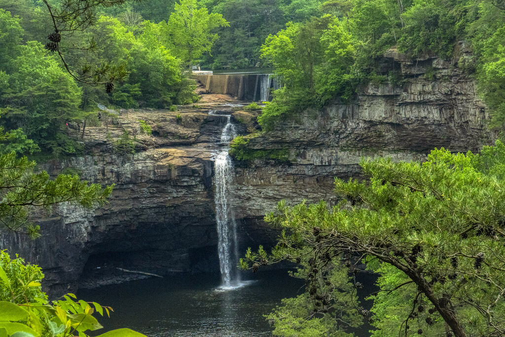 DeSoto Falls from the Overlook Trail by k9photo