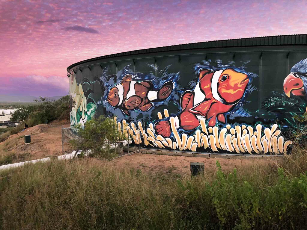 Painted water tower by pusspup