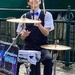 The very happy smiling drummer busker or the busker drummer?  by johnfalconer