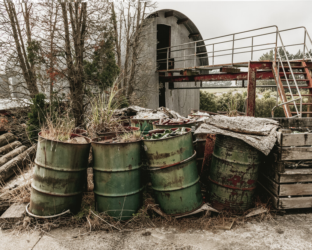 Old Winery Oil Drums by nickspicsnz