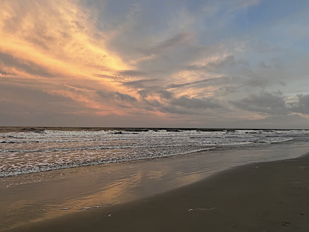 Sunset over the beach by congaree