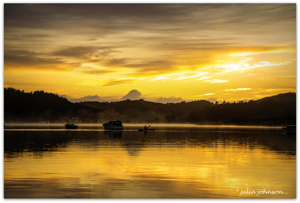 Early Morning Kayaker by julzmaioro