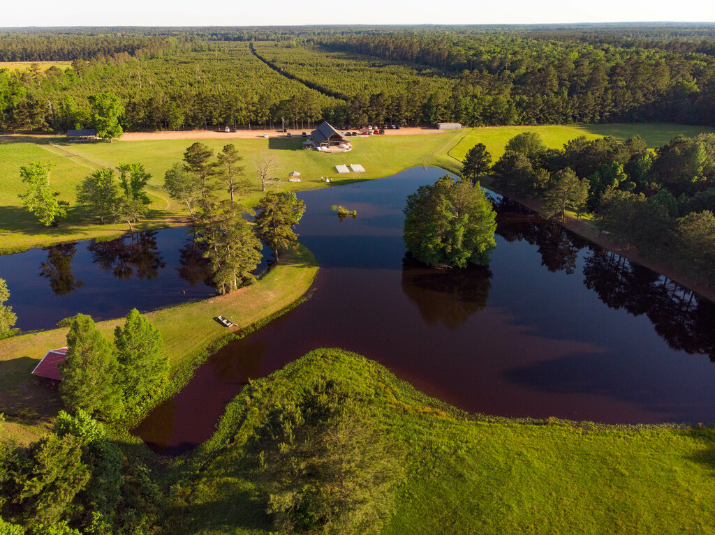 Drone view of wedding venue by jeffjones