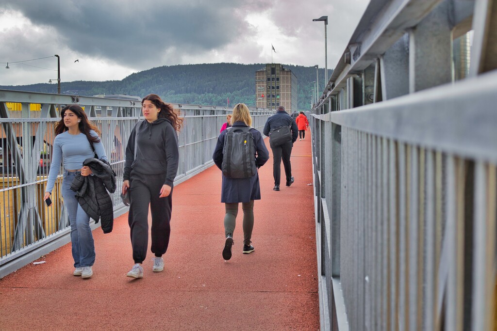 The temporary pedestrian bridge by okvalle