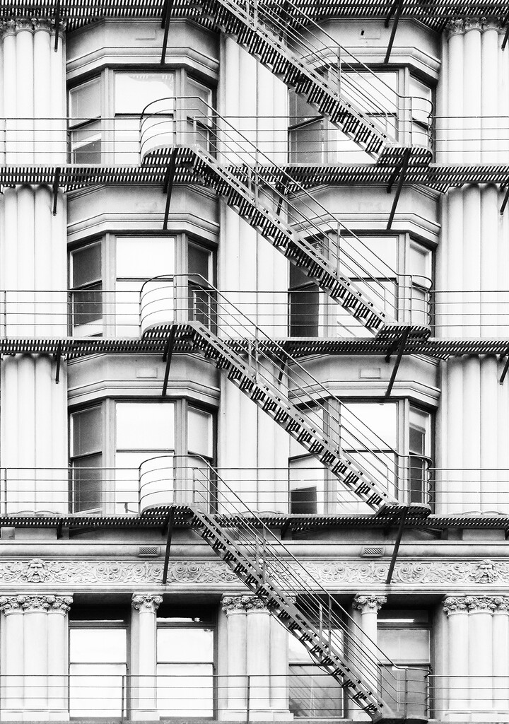 Windows and Fire Escapes by onewing