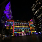 2nd Jun 2022 - Customs House Building lit up by Vivid light show. 