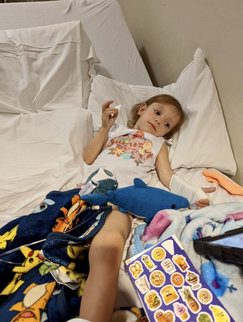 Lorelai in her hospital bed.  by nicoleratley