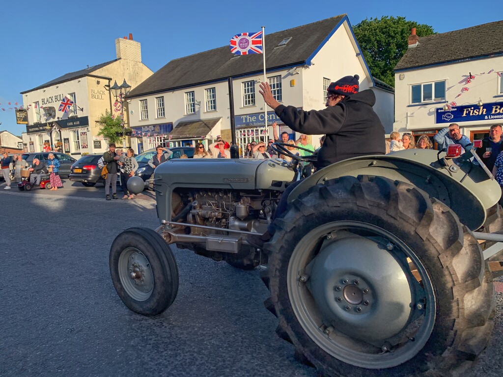 A little bit of vintage in the tractor run procession!  by happypat