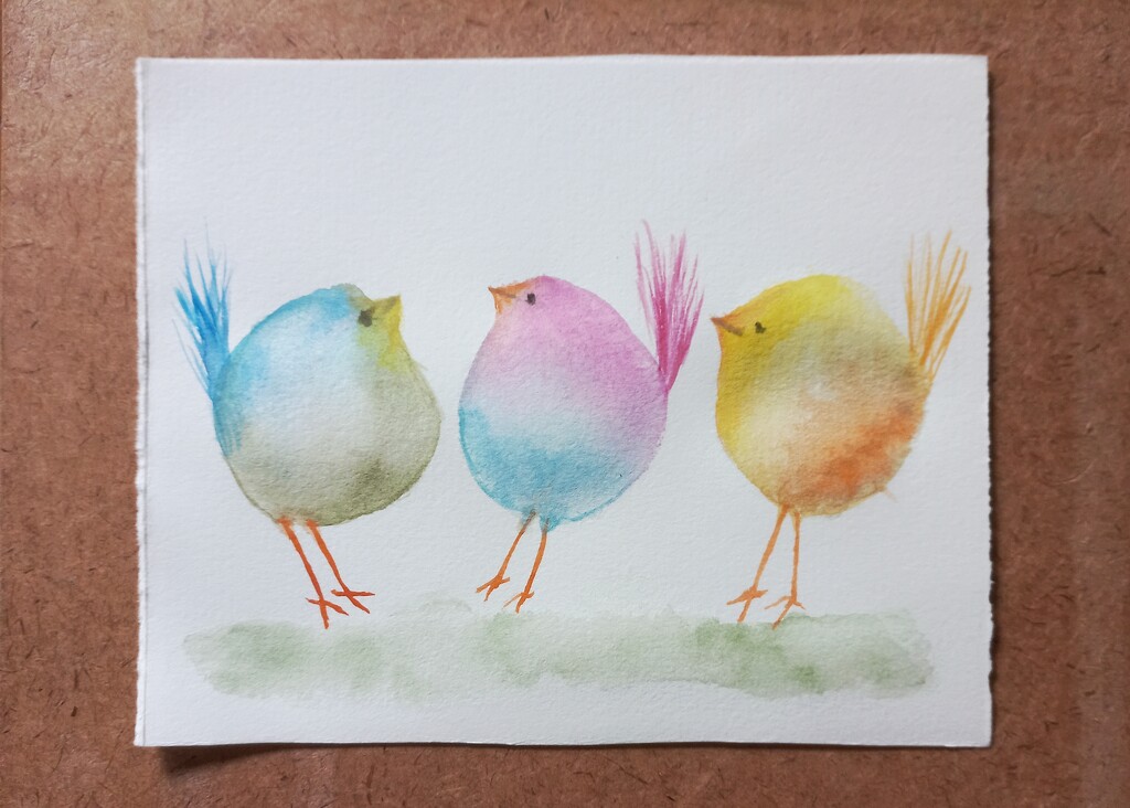 My paint blob birds  by artsygang