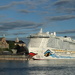 Who's this in my harbour? Super-cruise ship in Oslo harbour, dwarfing the ancient fortress by 365jgh