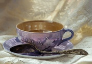 14th Jun 2022 - Cup, Saucer, Spoon on Lace 1