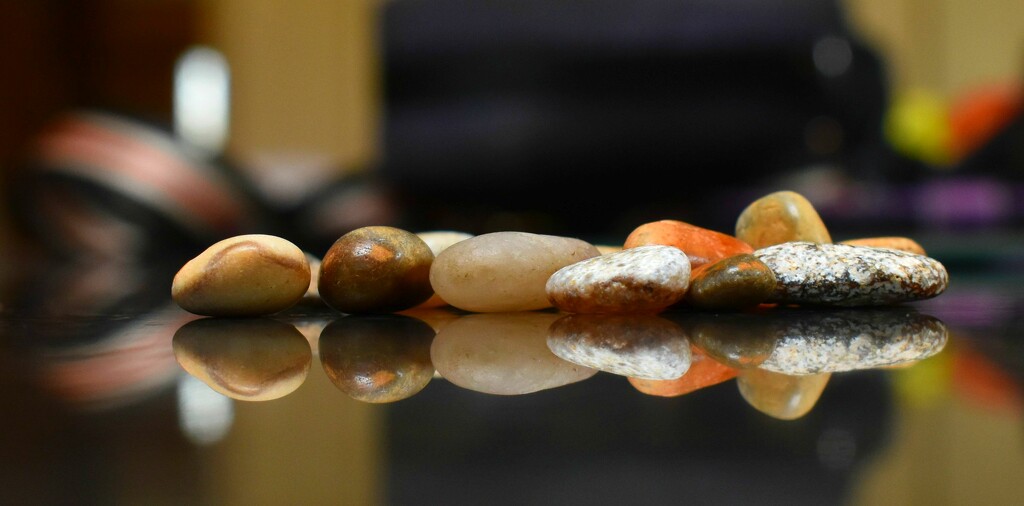 Tiny pebbles reflected in my granite worktop by anitaw