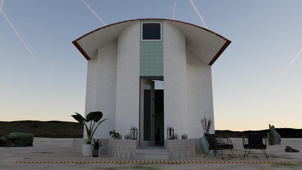simple desert home by dreary